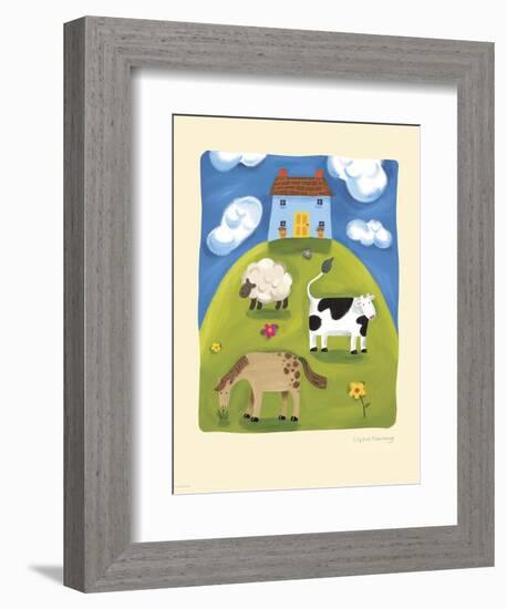 Blue Farmhouse-Sophie Harding-Framed Art Print