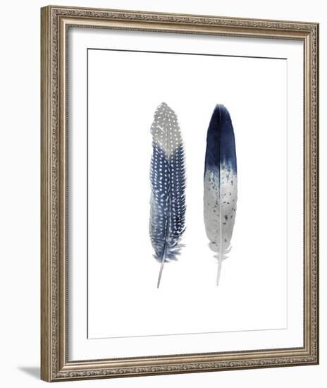 Blue Feather Pair-Julia Bosco-Framed Giclee Print