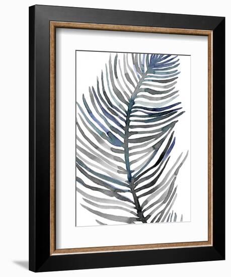 Blue Feathered Palm III-Emma Scarvey-Framed Art Print