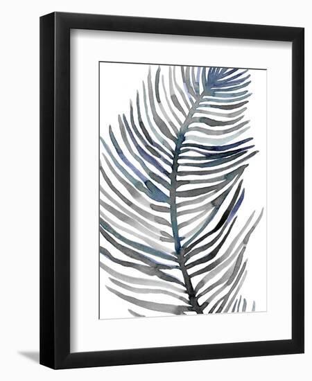 Blue Feathered Palm III-Emma Scarvey-Framed Art Print