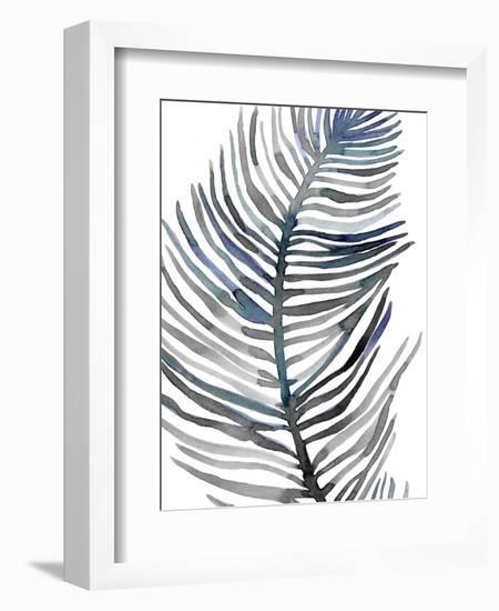 Blue Feathered Palm III-Emma Scarvey-Framed Art Print