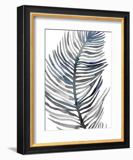 Blue Feathered Palm III-Emma Scarvey-Framed Art Print