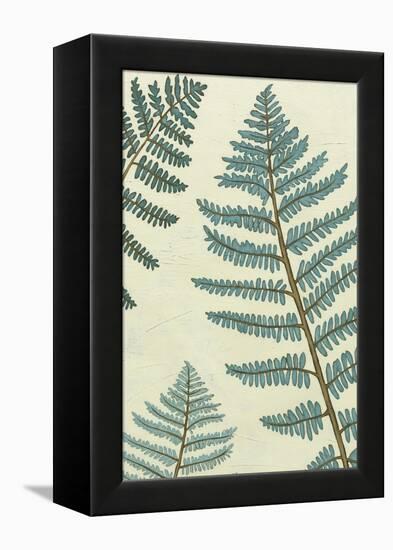 Blue Fern Trio I-Erica J. Vess-Framed Stretched Canvas