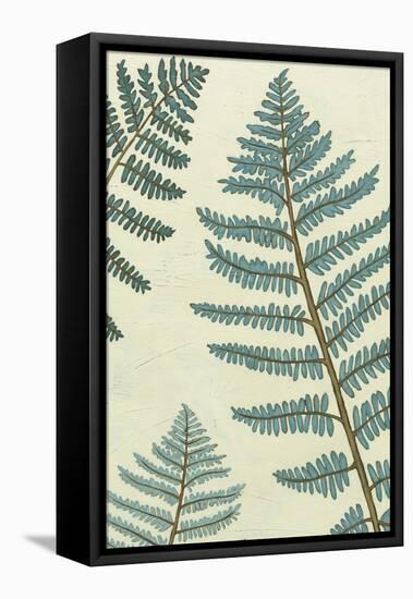 Blue Fern Trio I-Erica J. Vess-Framed Stretched Canvas