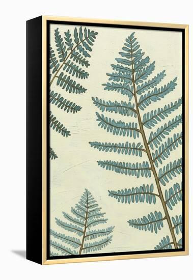 Blue Fern Trio I-Erica J. Vess-Framed Stretched Canvas