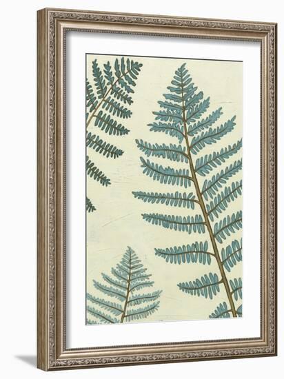 Blue Fern Trio I-Erica J. Vess-Framed Art Print