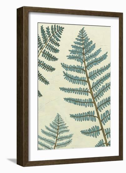 Blue Fern Trio I-Erica J. Vess-Framed Art Print