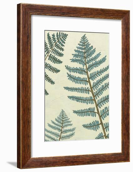 Blue Fern Trio I-Erica J. Vess-Framed Art Print