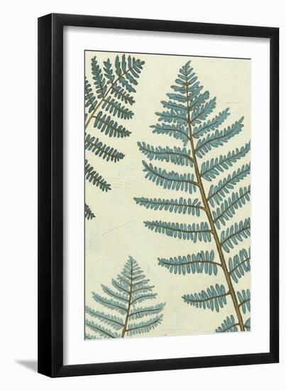 Blue Fern Trio I-Erica J. Vess-Framed Art Print