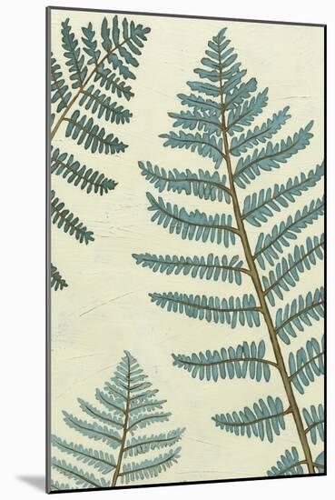 Blue Fern Trio I-Erica J. Vess-Mounted Art Print