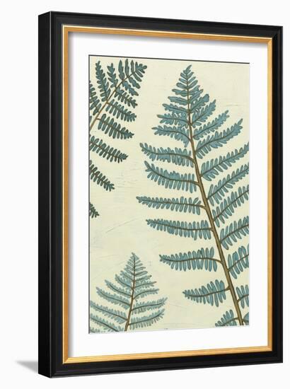 Blue Fern Trio I-Erica J. Vess-Framed Art Print