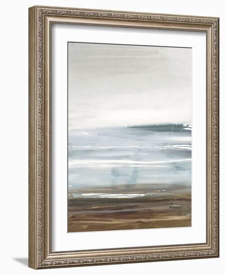 Blue Field-Lora Gold-Framed Art Print