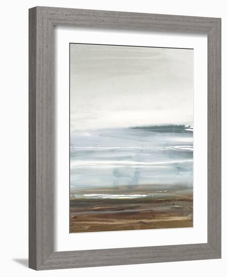 Blue Field-Lora Gold-Framed Art Print