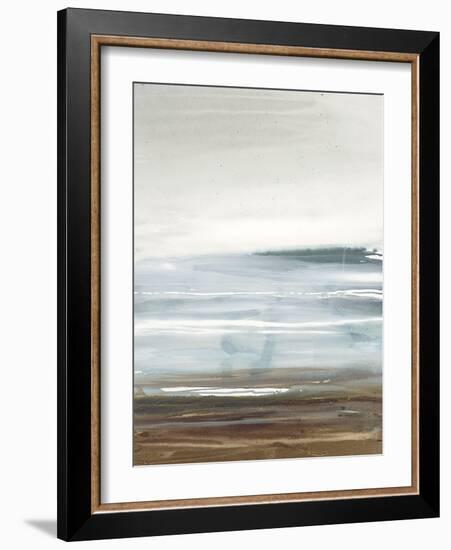 Blue Field-Lora Gold-Framed Art Print