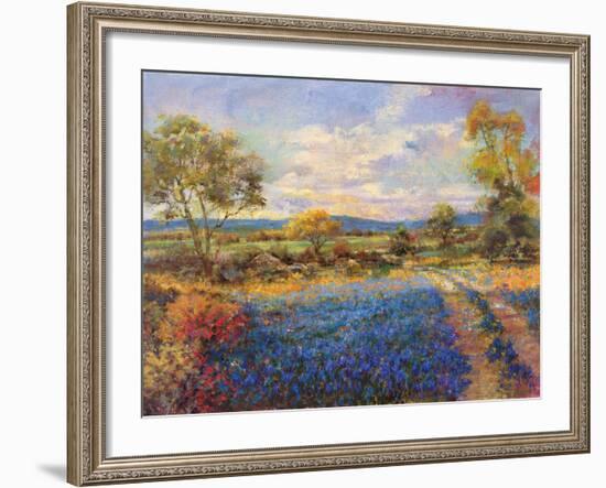 Blue Fields-Longo-Framed Giclee Print