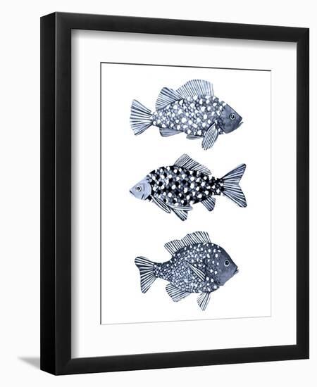 Blue Fish I-Emma Scarvey-Framed Art Print