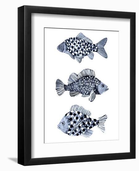 Blue Fish II-Emma Scarvey-Framed Art Print