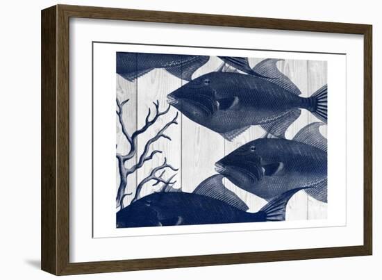 Blue Fishe-Sheldon Lewis-Framed Art Print