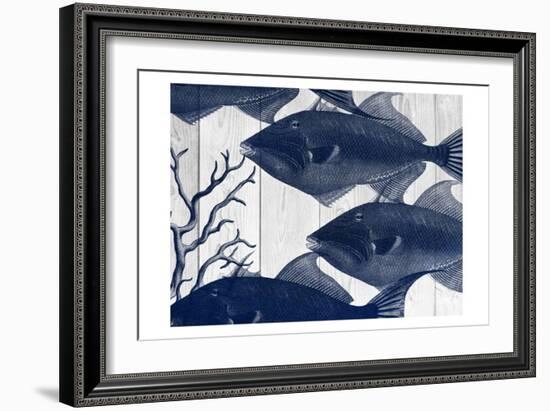 Blue Fishe-Sheldon Lewis-Framed Art Print