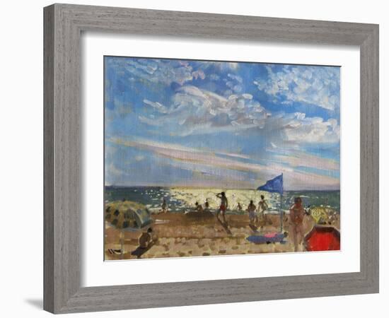 Blue Flag and Red Sun Shade, Montalivet-Andrew Macara-Framed Giclee Print
