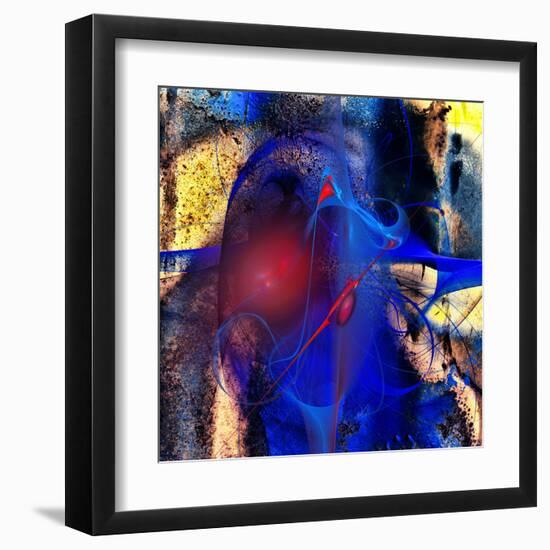 Blue Flames-Jean-François Dupuis-Framed Art Print