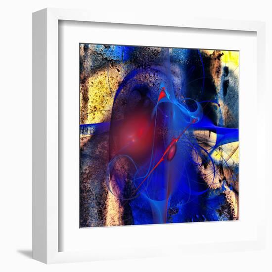 Blue Flames-Jean-François Dupuis-Framed Art Print