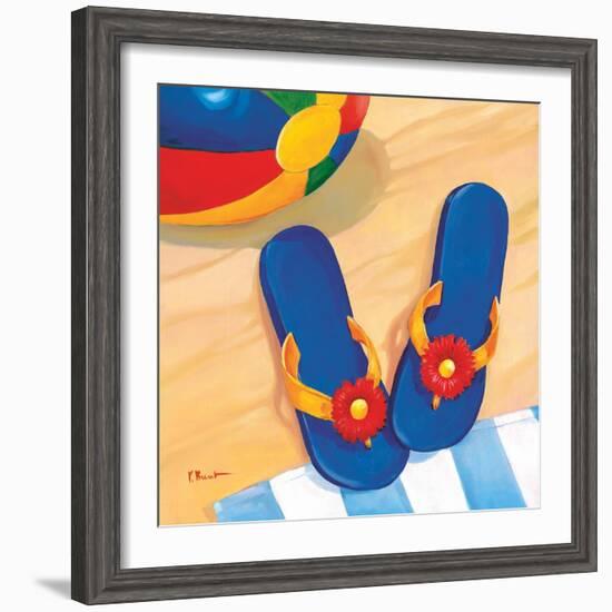 Blue Flip Flops-Paul Brent-Framed Art Print