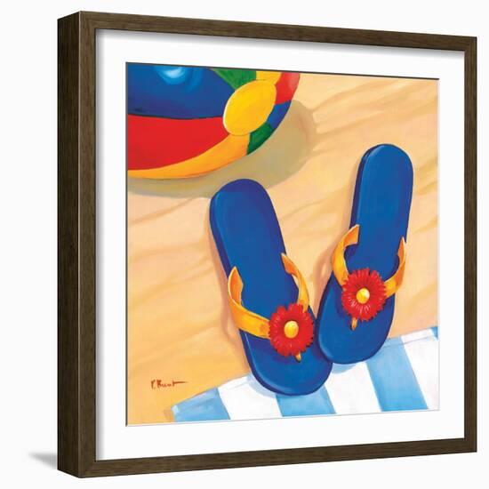 Blue Flip Flops-Paul Brent-Framed Art Print