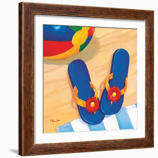 Blue Flip Flops-Paul Brent-Framed Art Print