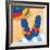 Blue Flip Flops-Paul Brent-Framed Art Print