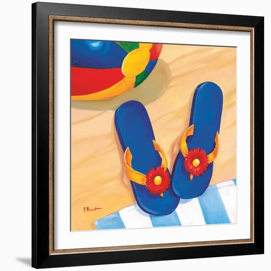 Blue Flip Flops-Paul Brent-Framed Art Print