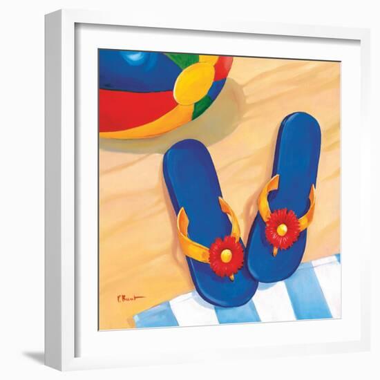 Blue Flip Flops-Paul Brent-Framed Art Print