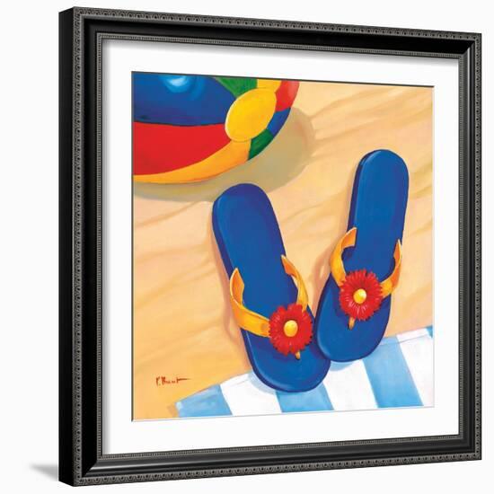 Blue Flip Flops-Paul Brent-Framed Art Print