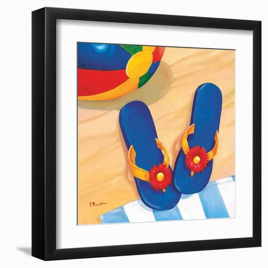 Blue Flip Flops-Paul Brent-Framed Art Print