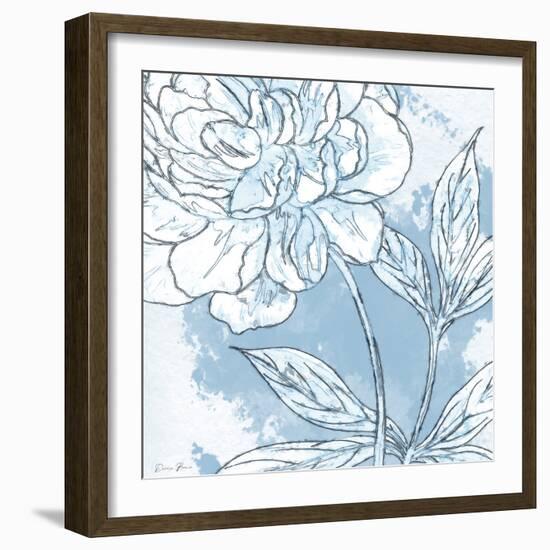 Blue Floral 2-Denise Brown-Framed Art Print