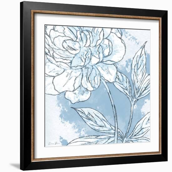 Blue Floral 2-Denise Brown-Framed Art Print