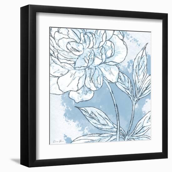 Blue Floral 2-Denise Brown-Framed Art Print