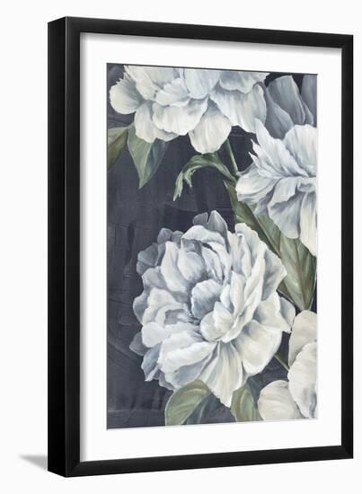 Blue Floral Composition I-Alex Black-Framed Art Print