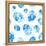 Blue Floral Easter Eggs Seamless Pattern-art_of_sun-Framed Stretched Canvas