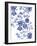 Blue Floral Forms-Paula Mills-Framed Giclee Print