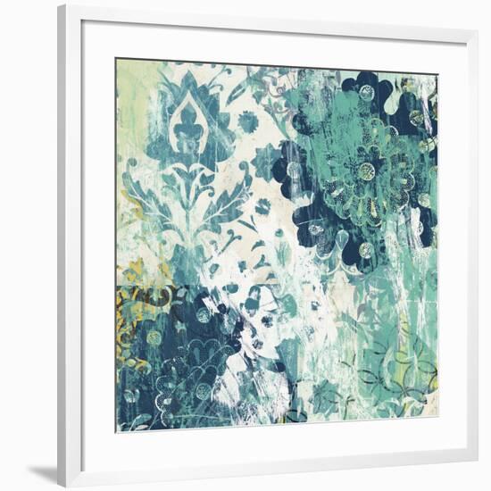 Blue Floral Layers I-June Vess-Framed Art Print
