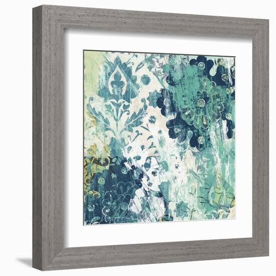 Blue Floral Layers I-June Vess-Framed Art Print