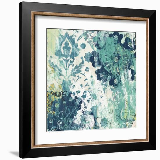 Blue Floral Layers I-June Vess-Framed Art Print
