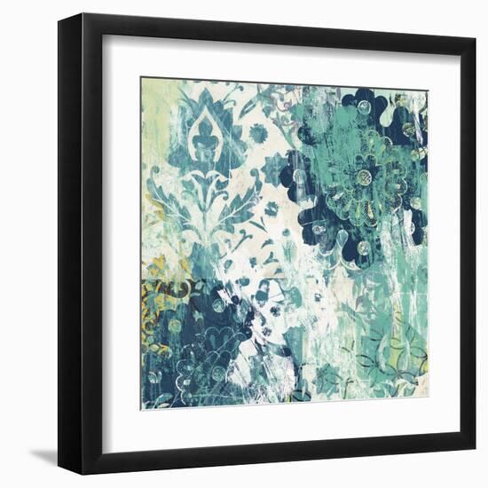 Blue Floral Layers I-June Vess-Framed Art Print