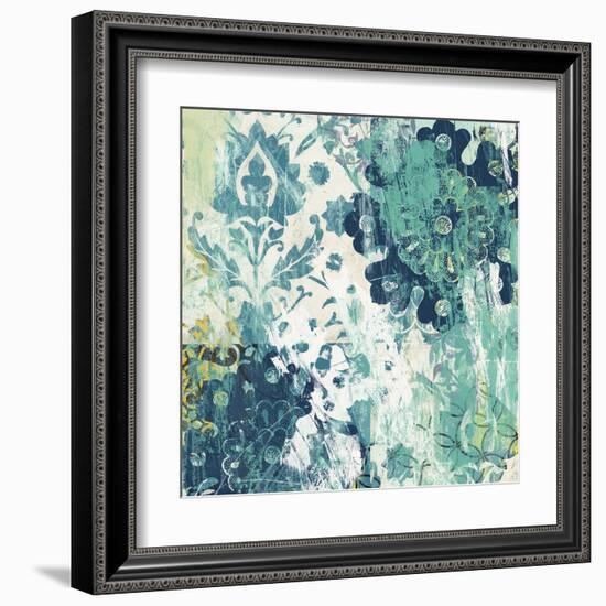 Blue Floral Layers I-June Vess-Framed Art Print