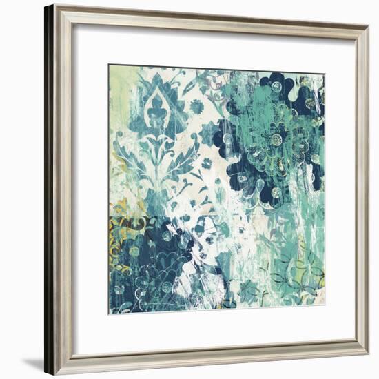 Blue Floral Layers I-June Vess-Framed Art Print