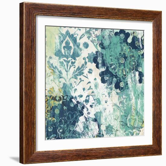 Blue Floral Layers I-June Vess-Framed Art Print