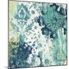 Blue Floral Layers I-June Vess-Mounted Art Print