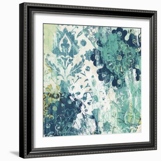 Blue Floral Layers I-June Vess-Framed Art Print