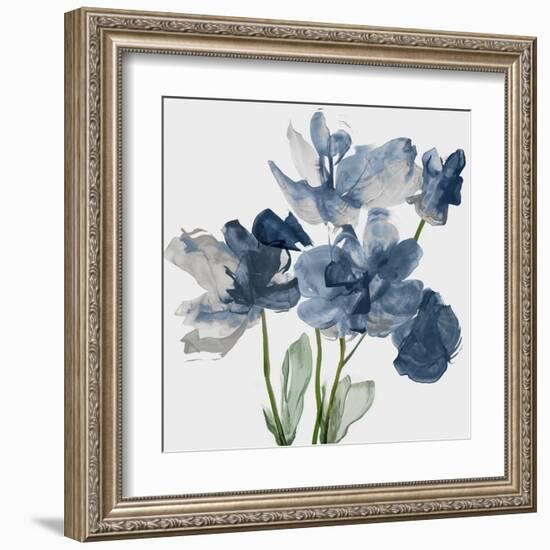 Blue Floral Radiance II-Asia Jensen-Framed Art Print